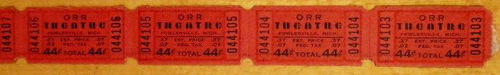 Orr Theatre - 1954 Tickets (newer photo)